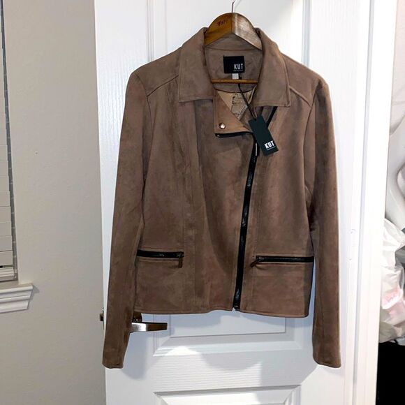 ❤️BRAND NEW! Kut From The Cloth Moto Jacket - Picture 2 of 7